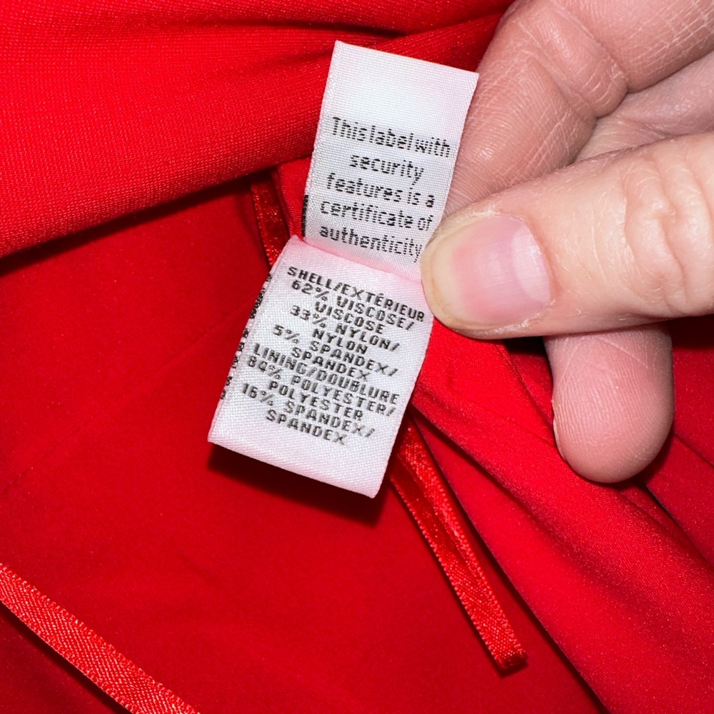 Diane Von Furstenberg π Bevin 3/4 Sleeve Dress, Red, Size 0. Never Worn. - Picture 6 of 9